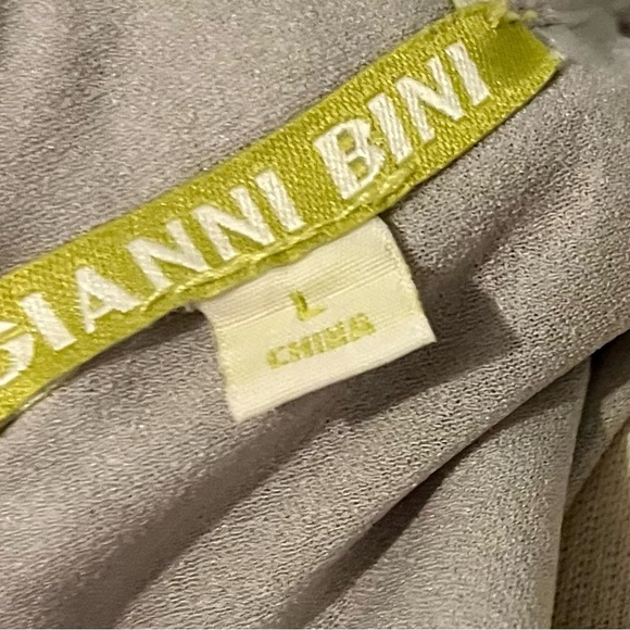 Gianni Bini Gray and White Ruffled Tiered Midi Sundress - Picture 3 of 3